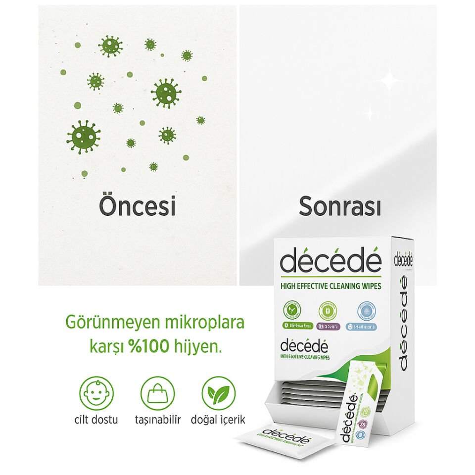 Decede Tek Kullanımlık El Temizleme Mendili 100’lü