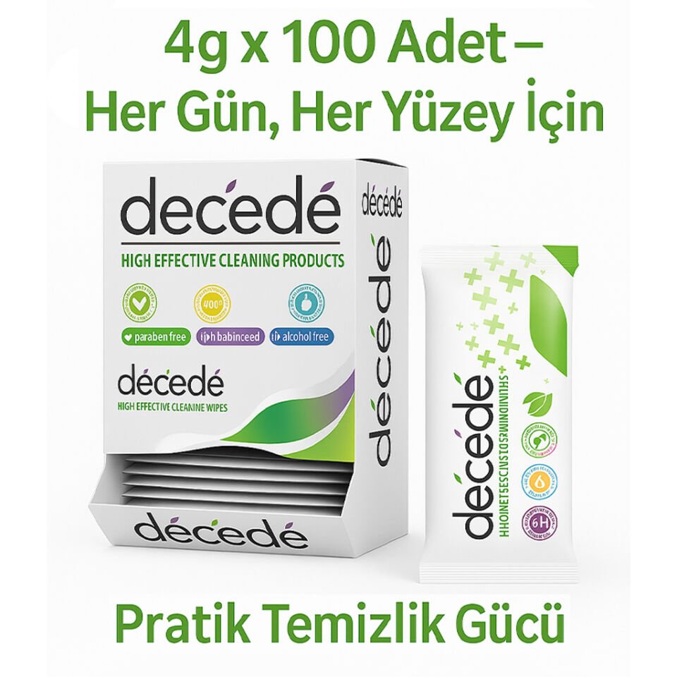 Decede Tek Kullanımlık El Temizleme Mendili 100’lü