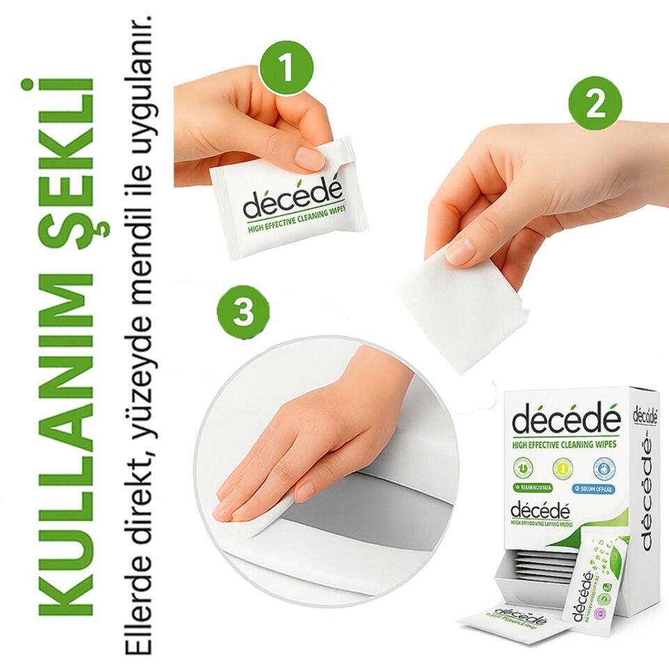 Decede Tek Kullanımlık El Temizleme Mendili 100’lü