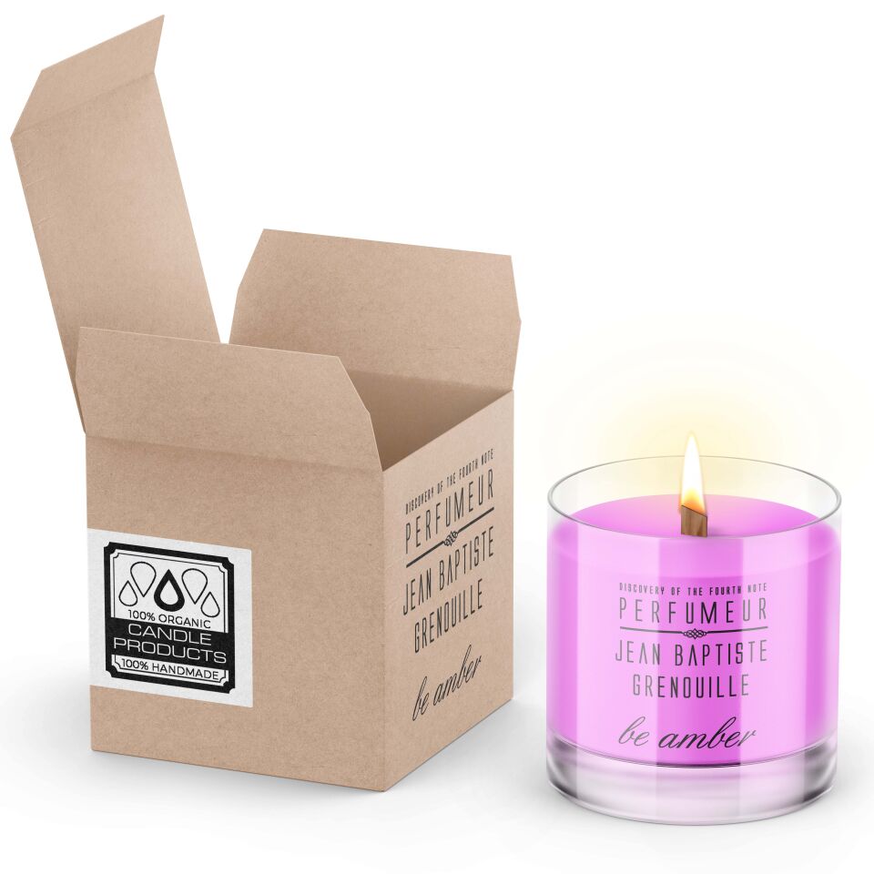 Jean Baptiste Grenouille 340 ml Designed By BE Dekoratif Şeffaf Mum Be Amber