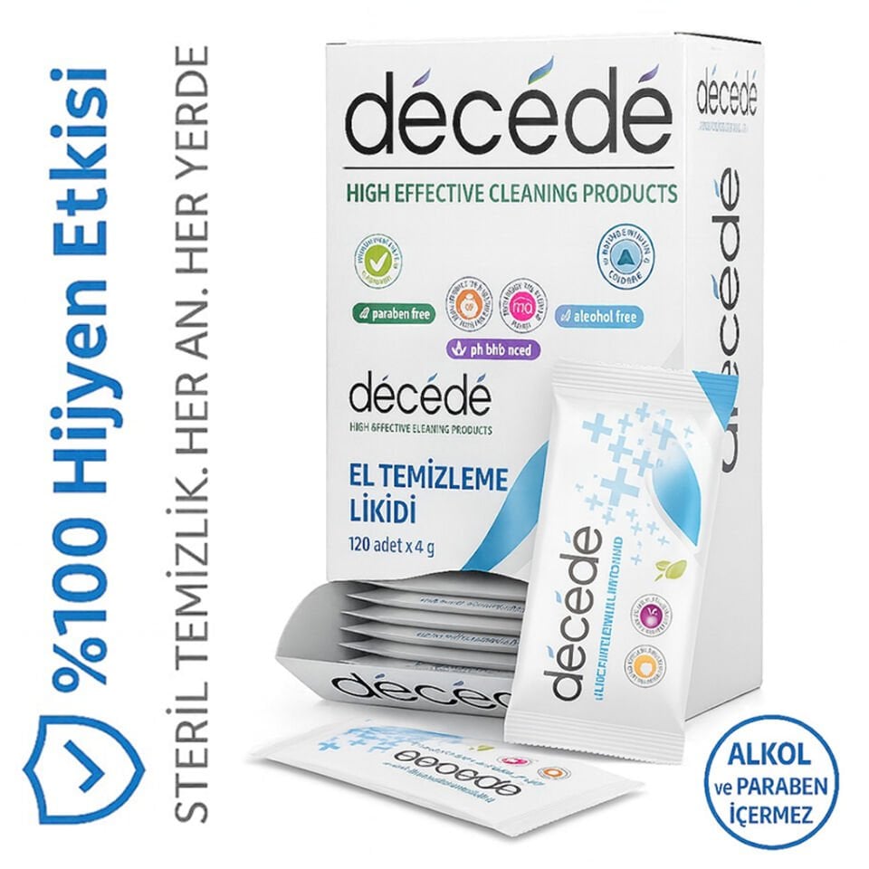 Decede Tek Kullanımlık El Temizleme Likidi 120’li