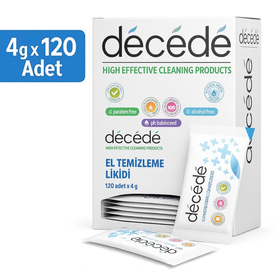 Decede Tek Kullanımlık El Temizleme Likidi 120’li