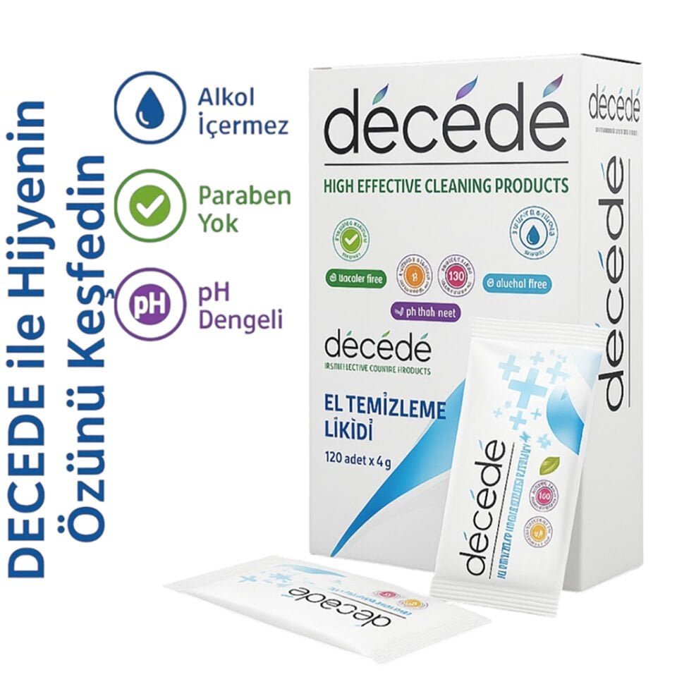 Decede Tek Kullanımlık El Temizleme Likidi 120’li