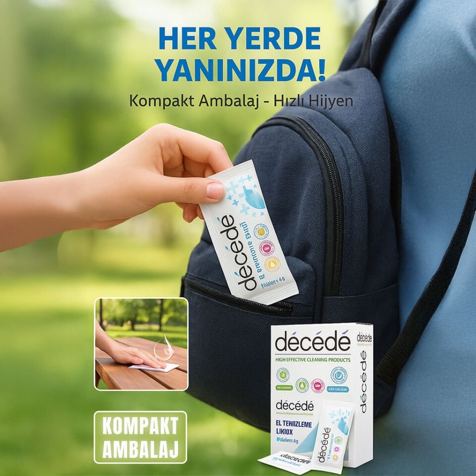 Decede Tek Kullanımlık El Temizleme Likidi 120’li