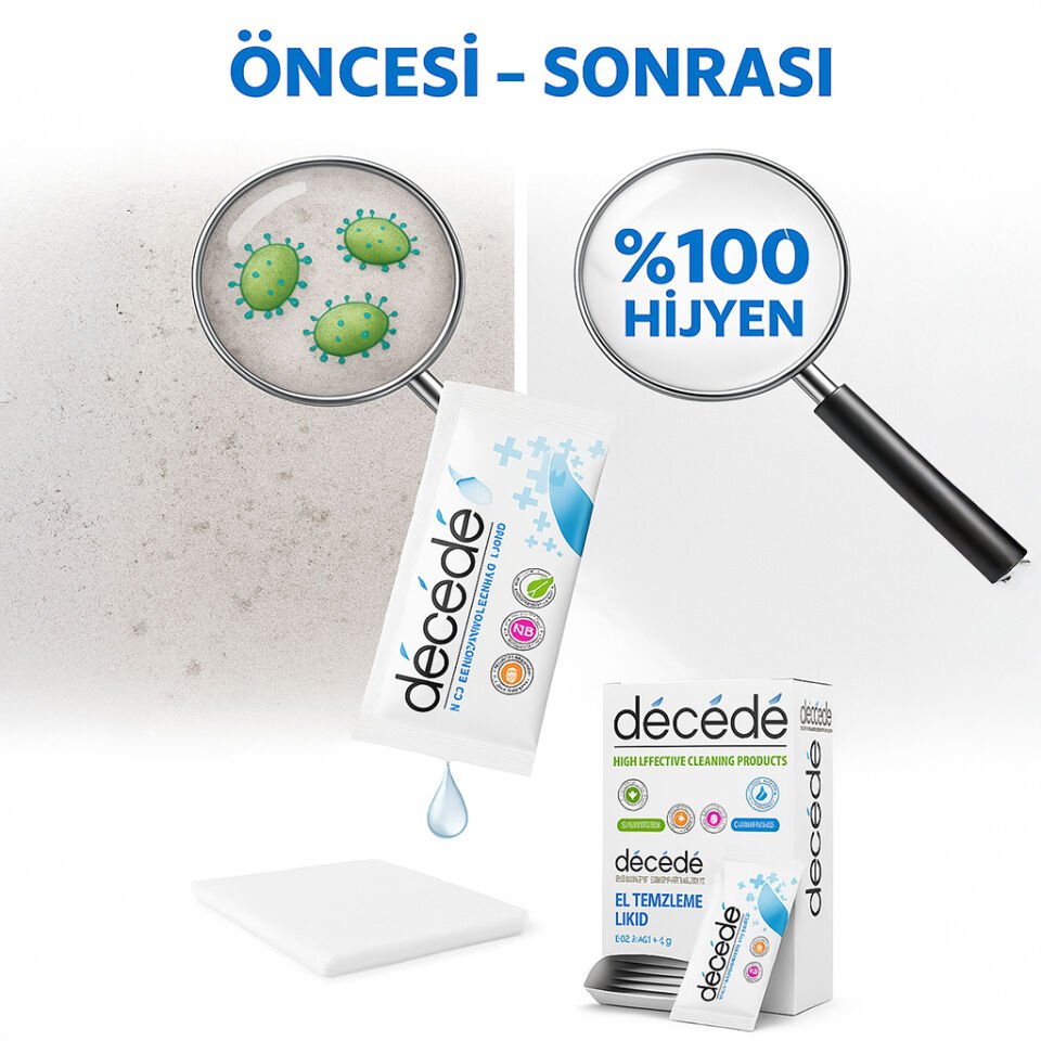 Decede Tek Kullanımlık El Temizleme Likidi 120’li
