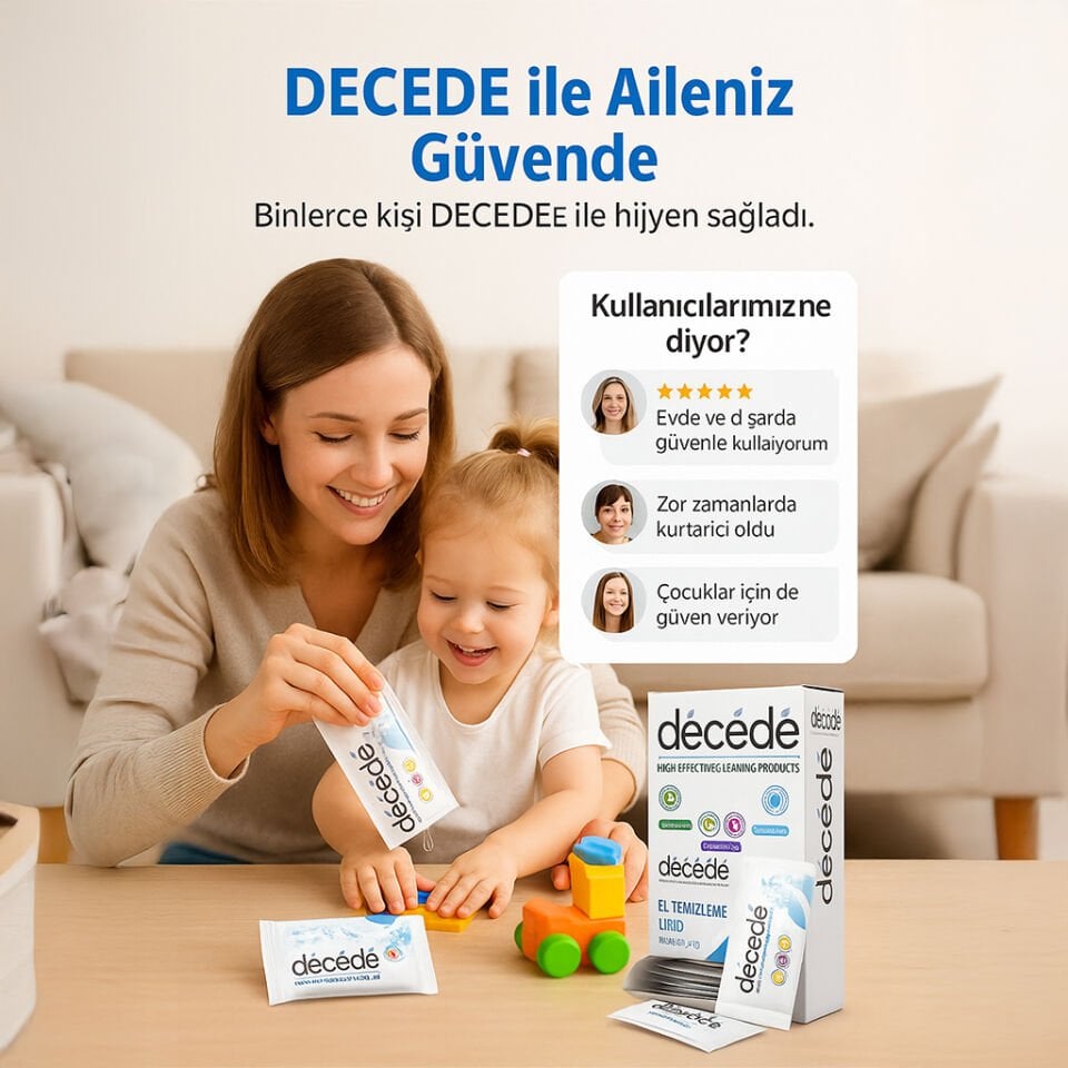 Decede Tek Kullanımlık El Temizleme Likidi 120’li